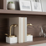 Altamont Gold Snake Bookends (Set of 2)