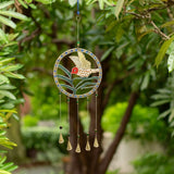 Theabrook Green/Pink/Gold Wind Chime