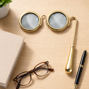 Campbell Gold/Clear Glasses Magnifying Glass