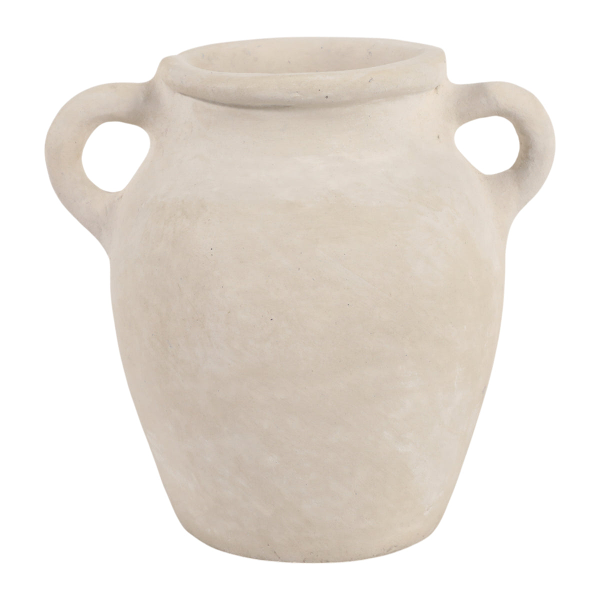 Drakewell Ivory Paper Mache Bud Vase with Handles