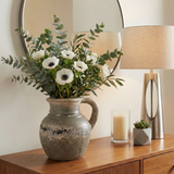 Shermangrove Ivory/Green Terracotta Jug with Handle
