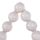 Fort Ross White/Tan Wood Beaded Mirror
