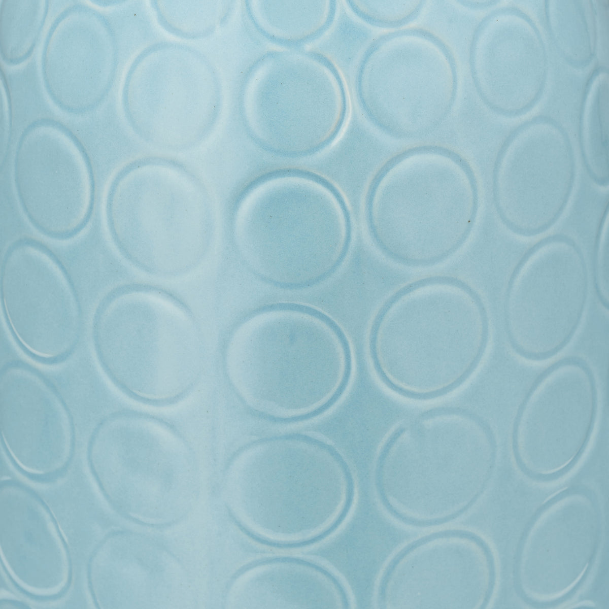 Whitlow Aqua Ceramic Circles Vase Haze