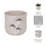 Bricemore Gray Mushroom Applique Planter