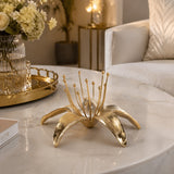 Clayton Gold/Clear Flower Acrylic Orb