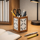 Carlinway Ivory/Brown Pencil Cup