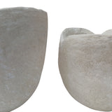 Winton White Tulip Paper Mache Planters (Set of 3)