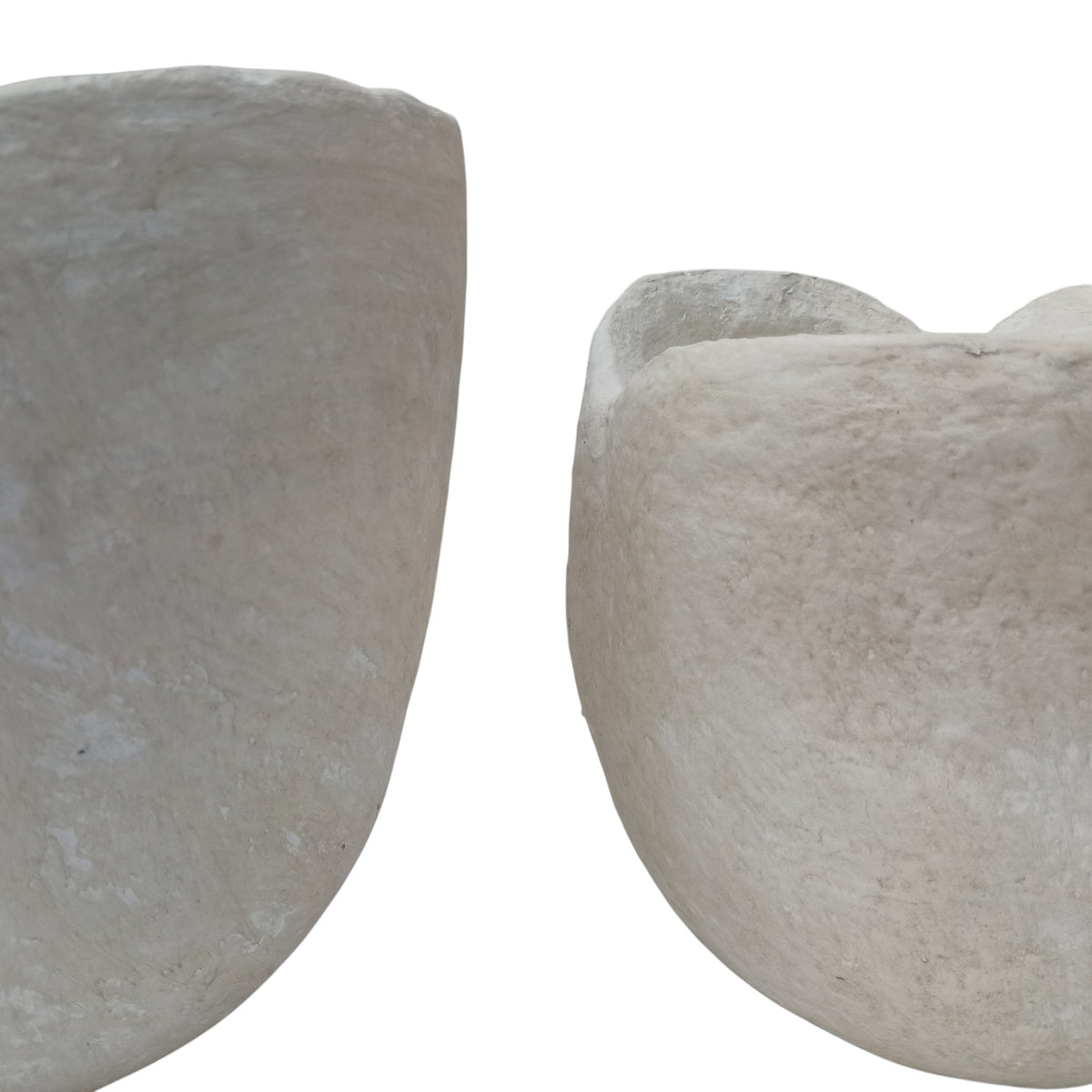 Winton White Tulip Paper Mache Planters (Set of 3)