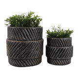 Bellcross Black/Gray Planters (Set of 2)