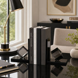 Halseygrove Black Bookends (Set of 2)