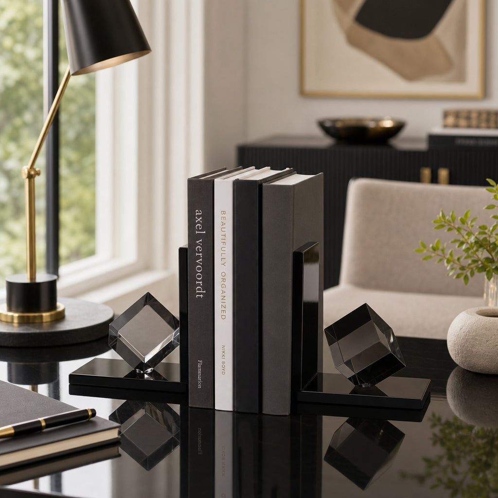Halseygrove Black Bookends (Set of 2)
