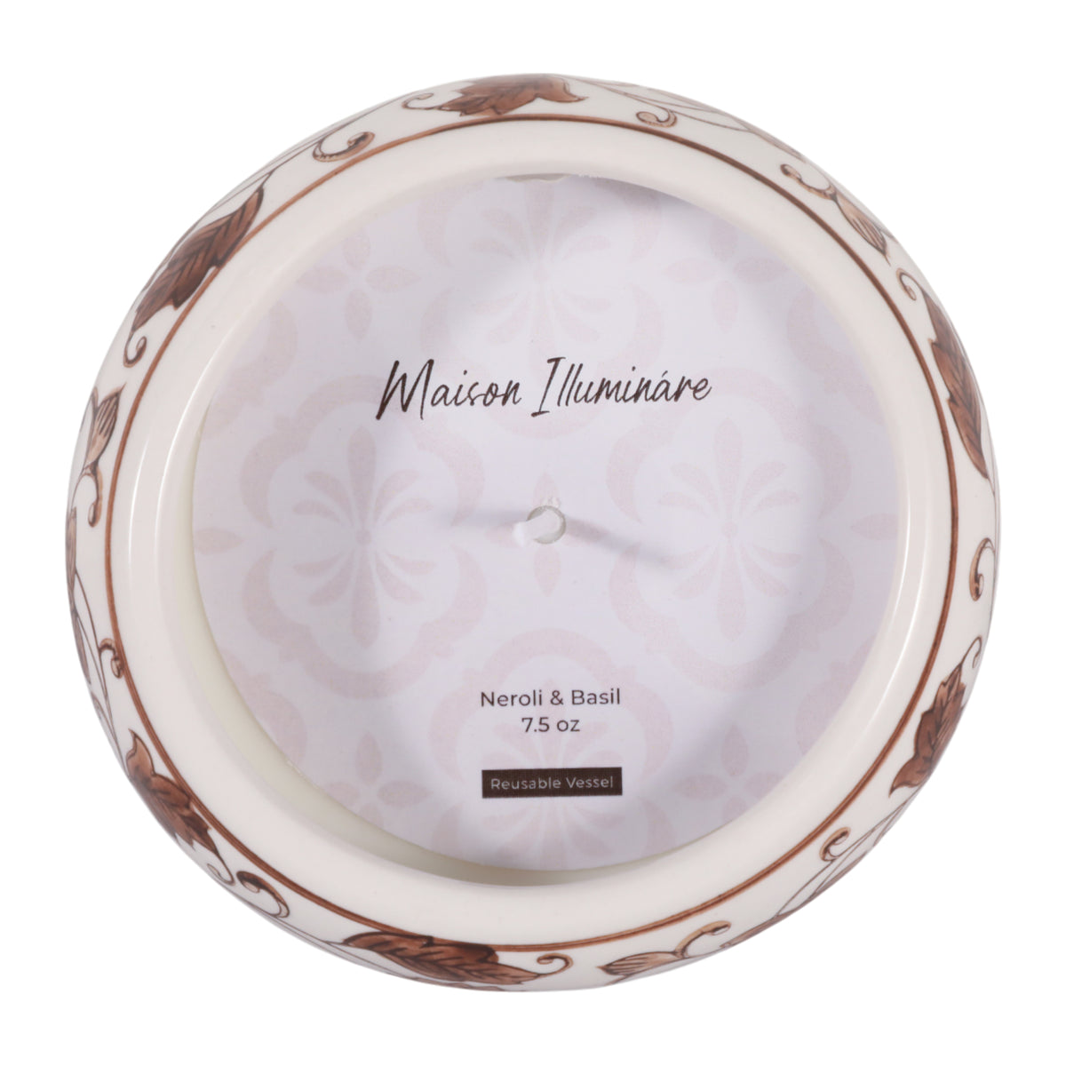 Glasgow Brown/White Neroli Basil Chinoiserie Candle