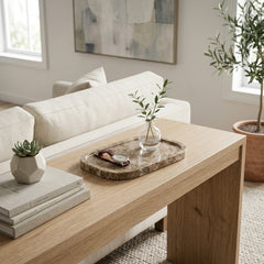 Marigold Brown Empredor Marble Tray