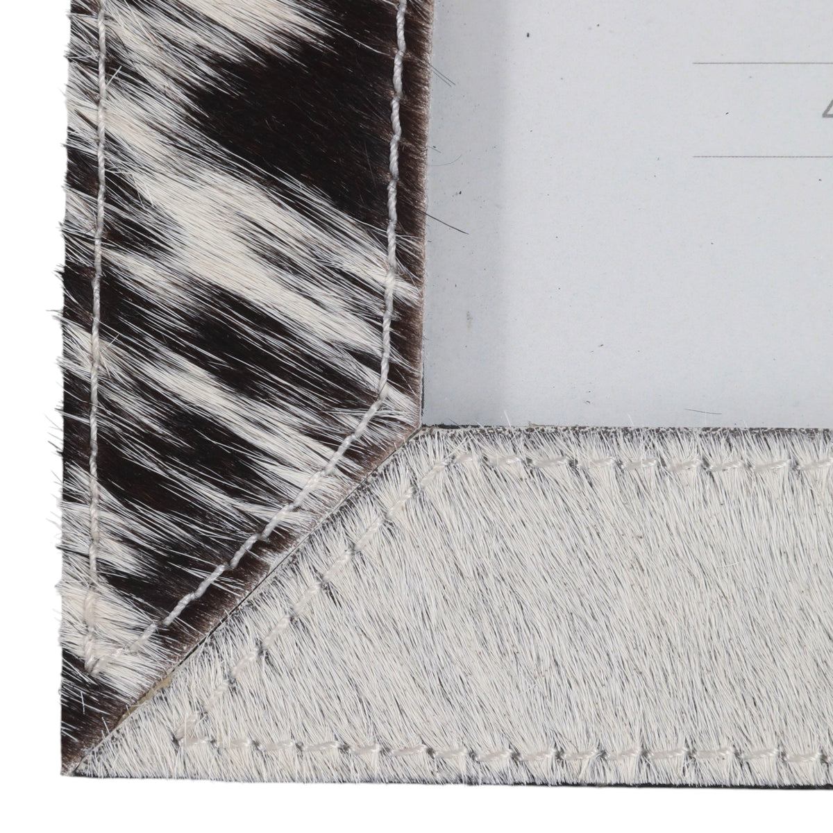 Fellows Black/White Hair on Hide Photo Frame