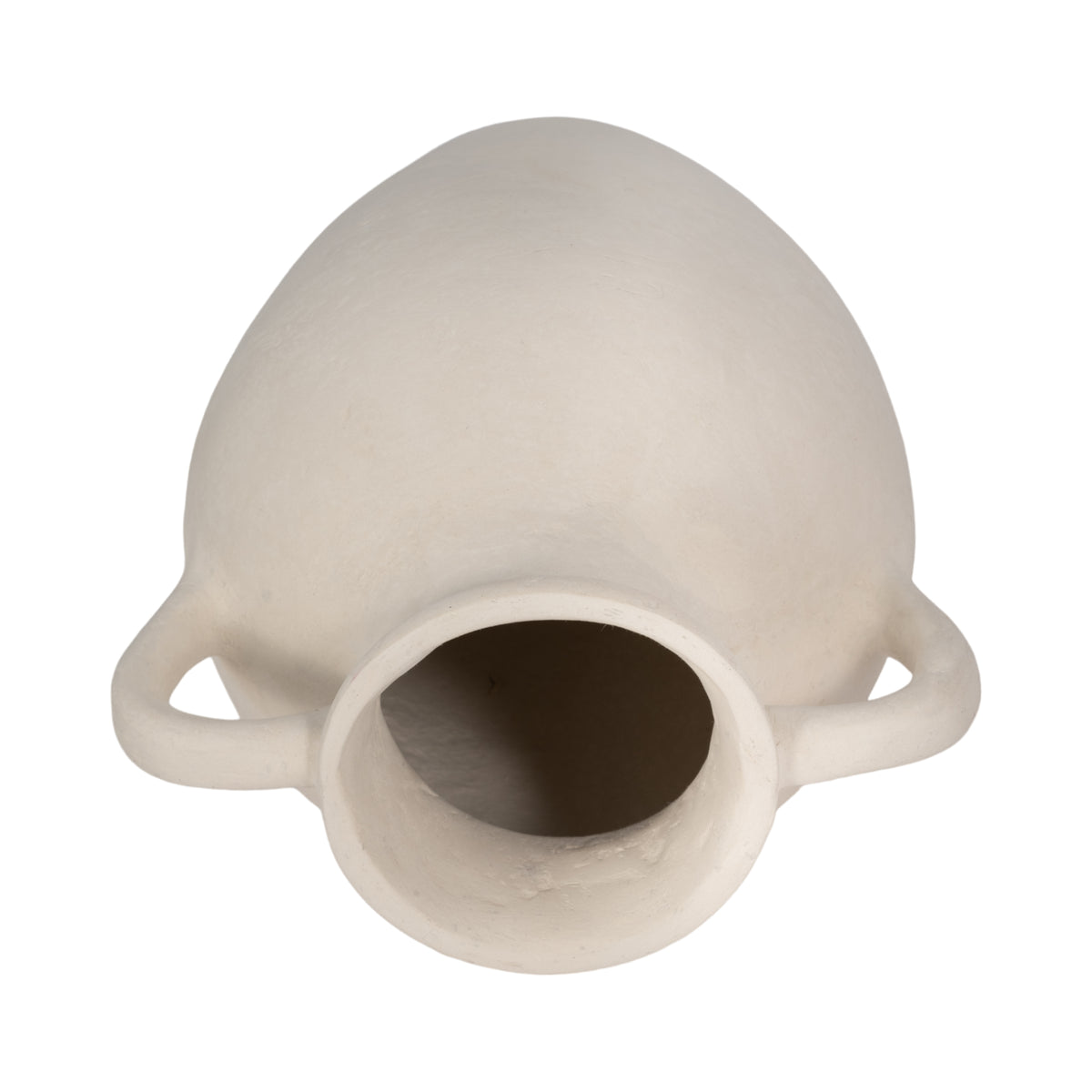 Drakewell Ivory Paper Mache Vase with Handles