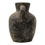 Fisher Rustic Black Terracotta Double Handle Vase