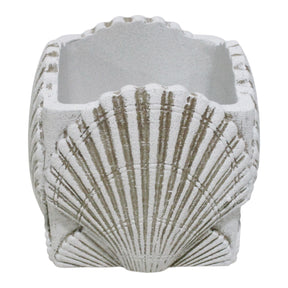 Buena White Seashell Planter