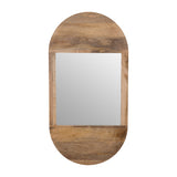 Santa Ysabel Brown Wood Oval Mirror