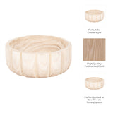 Nubieber Natural Wood Scalloped Bowl