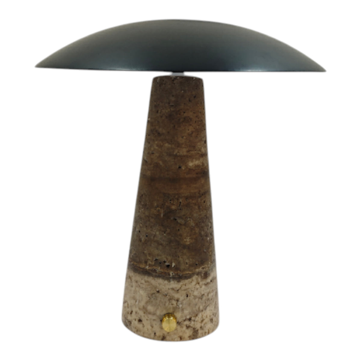Lanfair Brown Rechargeable Table Lamp with Marble Base