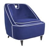 Bay Park Dark Blue/White Two-Toned Accent Chair