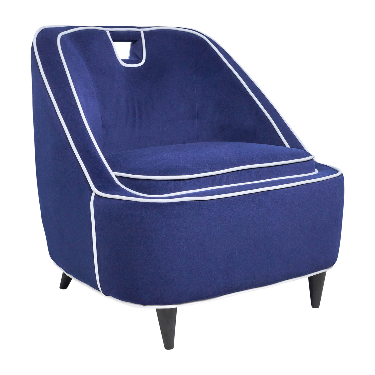 Bay Park Dark Blue/White Two-Toned Accent Chair