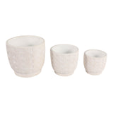 Leonaburn Ivory/White Planters (Set of 3)