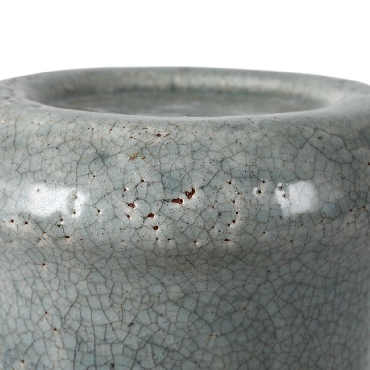 Westport Blue/Ivory Small Crackle Statement Pillar Holder