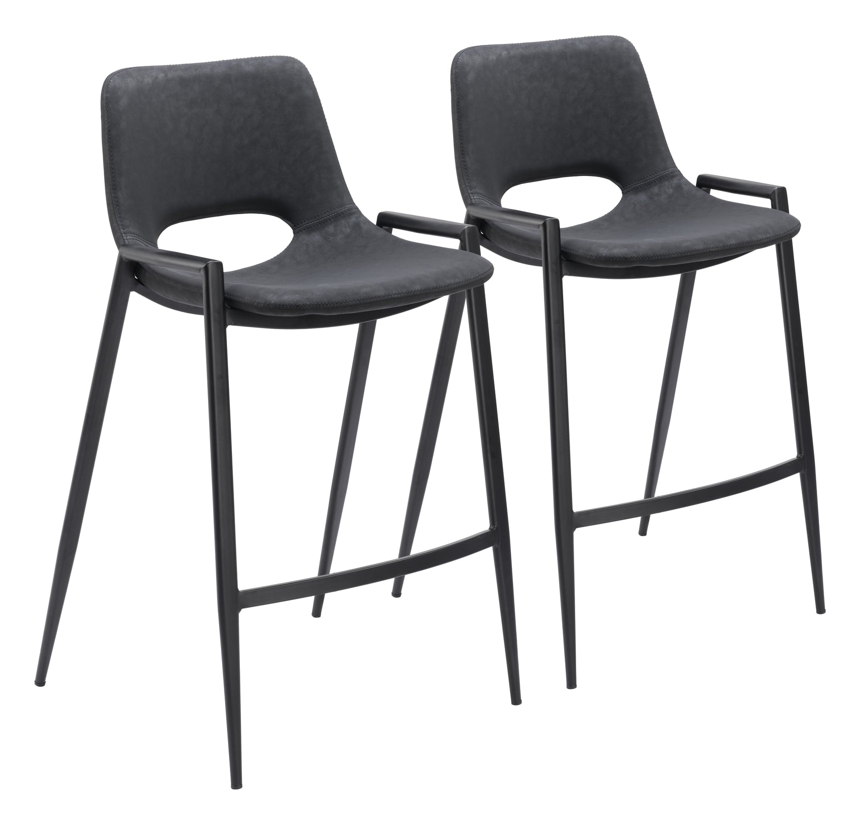 Desi Black Counter Stool (Set of 2)