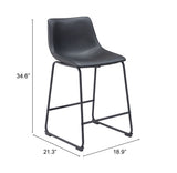 Smart Black Counter Stool (Set of 2)