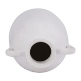 White Rock White Ceramic Eared Vase