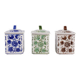 Hendonrun White/Blue/Brown Jars (Set of 3)