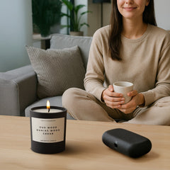 8oz Oud Wood | Guaiac Wood | Cedar Candle with Lid and Box (Inspired by Tom Ford Oud Wood®) - Ornate Home