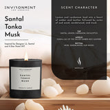 8oz Santal | Tonka | Musk Candle with Lid and Box (Inspired by Le Labo Santal® and 1 Hotel®) - Ornate Home