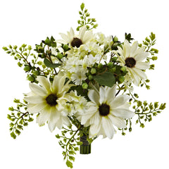 9” Mixed Cream Daisy Artificial Flower Bundle (Set of 3) - Ornate Home