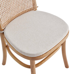 9-Piece Rockaway 70.86 Dining Set in Nature with 8 Paragon 1.0 Dining Chairs - Ornate Home