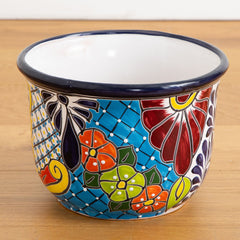 9" x 12.5" Handmade Mexican Talavera Ceramic Planter - Ornate Home