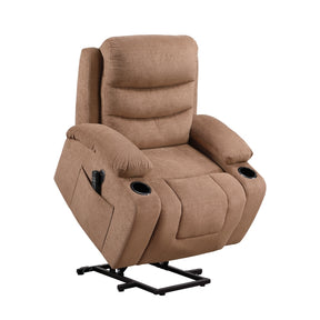 Sereno Black Power Lift Chair With Massage Heat Charging Ports And Cup-holders