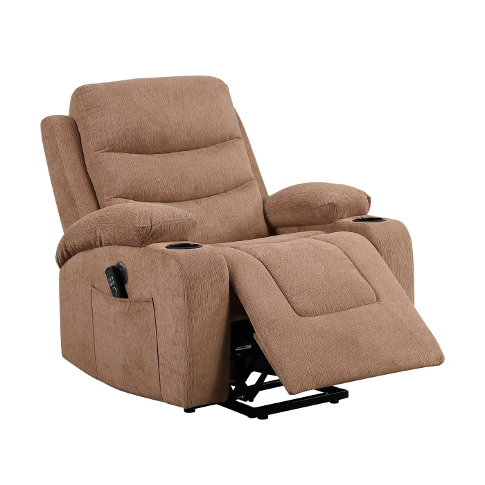 Sereno Black Power Lift Chair With Massage Heat Charging Ports And Cup-holders