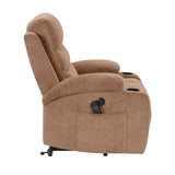Sereno Black Power Lift Chair With Massage Heat Charging Ports And Cup-holders