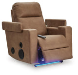 Flinlock Caramel Power Glider Recliner with Audio System