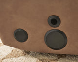 Flinlock Caramel Power Glider Recliner with Audio System