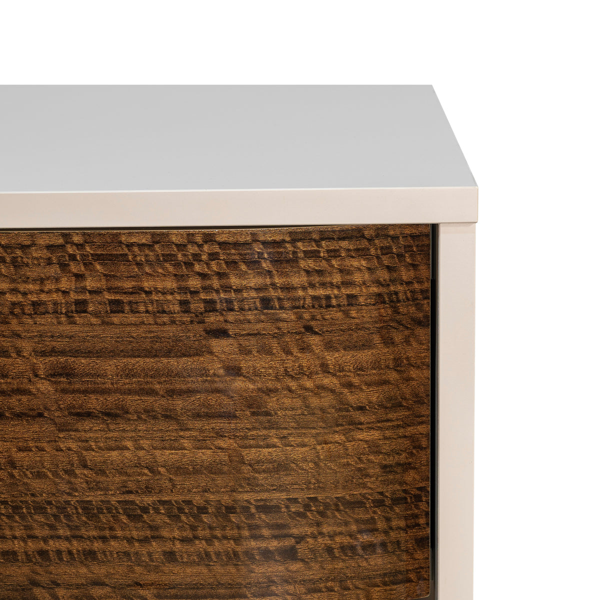 Pavira Walnut 1-Drawer Nightstand with LED Lights