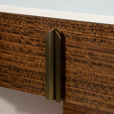 Pavira Walnut 1-Drawer Nightstand with LED Lights