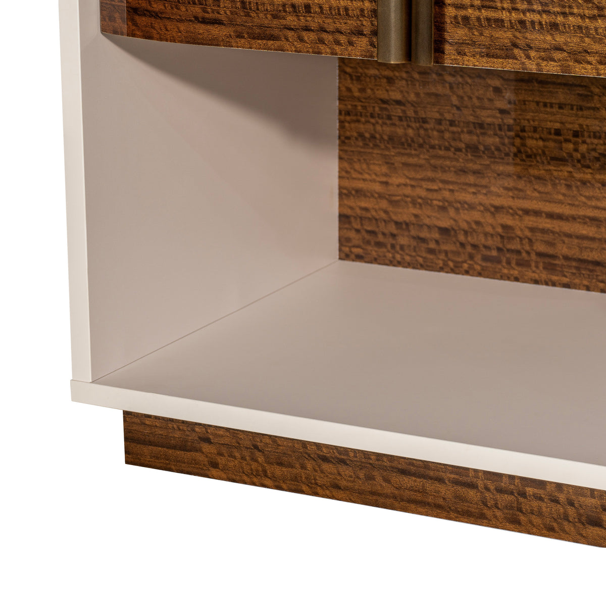 Pavira Walnut 1-Drawer Nightstand with LED Lights