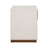 Pavira Walnut 1-Drawer Nightstand with LED Lights