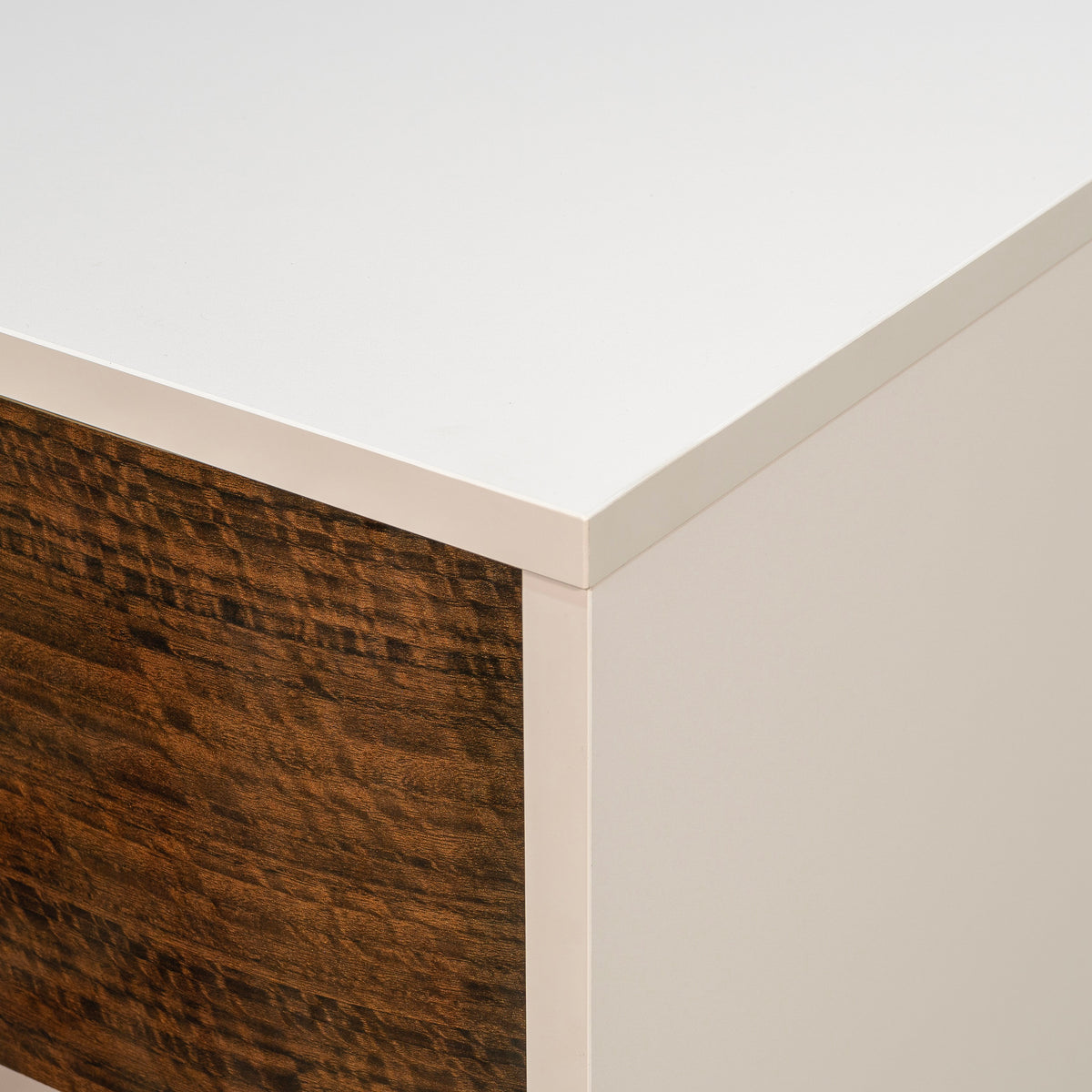 Pavira Walnut 1-Drawer Nightstand with LED Lights