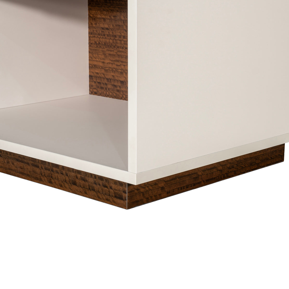 Pavira Walnut 1-Drawer Nightstand with LED Lights