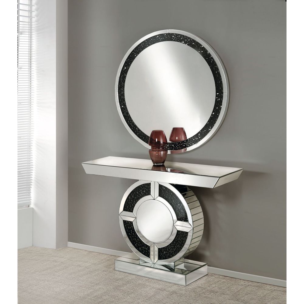 Nysa Faux Crystals Console Table