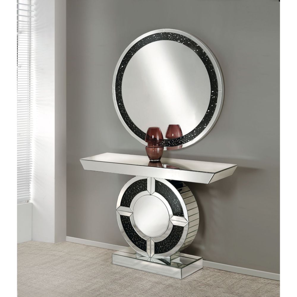 Nysa Faux Crystals Console Table